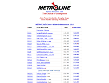 Tablet Screenshot of metrolinecases.com